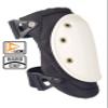 ALTA 50403 AltaFLEX Knee Protector Pad, Black Cordura Nylon Fabric, AltaLOK Fastening, Hard Cap, Long, White view 2