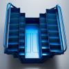 TRUSCO GT-470-B 3-Tier Tool Box, 18.6 x 8.7 x 13.4 inches (472 x 220 x 343 cm), Blue view 4