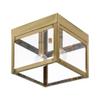 Livex Lighting 20588-01 Nyack 2-Light Ceiling Mount, Antique Brass view 1