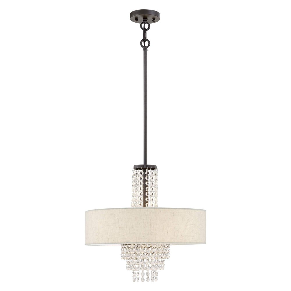 Livex Lighting 51113-92 Pendant Chandelier, 18" L x 18" W x 59" H, English Bronze