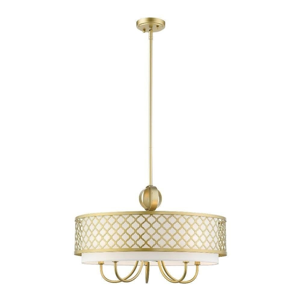 Livex Lighting 41105-33 from Arabesque 6-Light Chandelier, Soft Gold