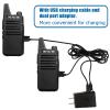 Retevis RT22 Walkie Talkies with Earpiece, Two Way Radios Long Range, Mini Walkie Talkie Rechargeable for Adults,Key Lock,VOX Handsfree, for Family Hunting Camping Hiking Skiing (4 Pack, Black) view 4