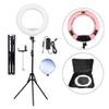 Yidoblo 18" LED Ring Light Kit Bi-Color Dimmable Photo Studio Video Portrait Film Selfie YouTube Photography Lighting Set with Phone/Camera Holder, Makeup Mirror, Stand and Travel Bag Pink view 1