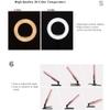 Yidoblo 18" LED Ring Light Kit Bi-Color Dimmable Photo Studio Video Portrait Film Selfie YouTube Photography Lighting Set with Phone/Camera Holder, Makeup Mirror, Stand and Travel Bag Pink view 4