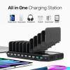 Unitek USB Charging Station for Multiple Devices, Charger Organizer Stand Dock with Dividers, Quick Charge 3.0 Compatible for Smartphone, Tablet, iPad and Other Electronics view 4