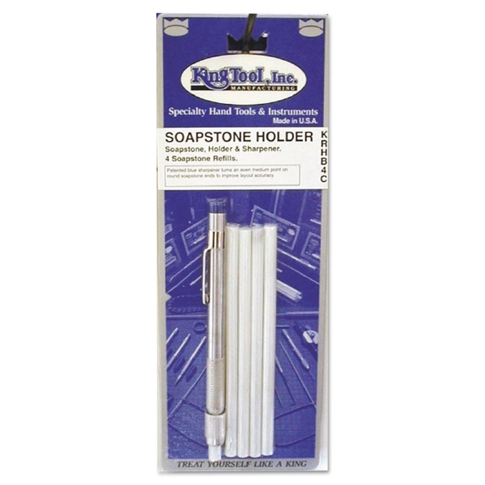 King Tool KRHB4C Round Soapstone with Holder and 4 Soapstone Refills