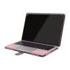 MOSISO Case Compatible with MacBook Air 13.6 inch M4 M3 M2 2025-2022 /Air 13 M1 2022-2018 /Pro 13 inch M2 M1 2025-2016, PU Leather Portfolio Protective Stand Cover, Rose Quartz view 3