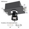 WAC Lighting R4RD2L-F827-BK Volta - 6.39" 36W 45 2700K 85CRI 1 LED Round Regressed Invisible Trim with Light Engine, Black Finish with Textured Glass view 2