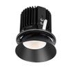 WAC Lighting R4RD2L-F835-BK Volta - 6.39" 36W 45 3500K 85CRI 1 LED Round Regressed Invisible Trim with Light Engine, Black Finish with Textured Glass view 1