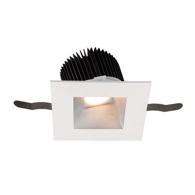 WAC Lighting R3ASWT-A835-HZWT Aether Square Wall Wash Trim with LED Light Engine Flood 50 Beam 3500K White, Haze White