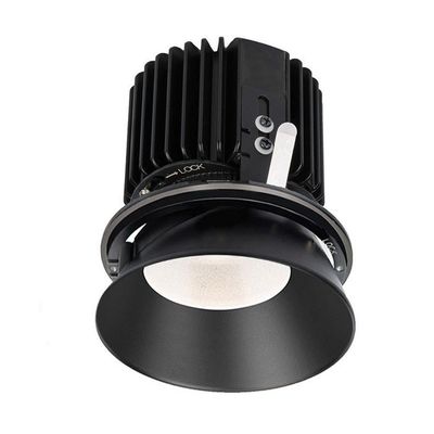WAC Lighting R4RD2L-W827-BK Volta - 6.39" 36W 60 2700K 85CRI 1 LED Round Regressed Invisible Trim with Light Engine, Black Finish with Textured Glass