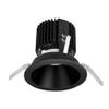 WAC Lighting R4RD2T-F835-BK Volta - 6.39" 36W 45 3500K 85CRI 1 LED Round Regressed Trim with Light Engine, Black Finish with Textured Glass view 1