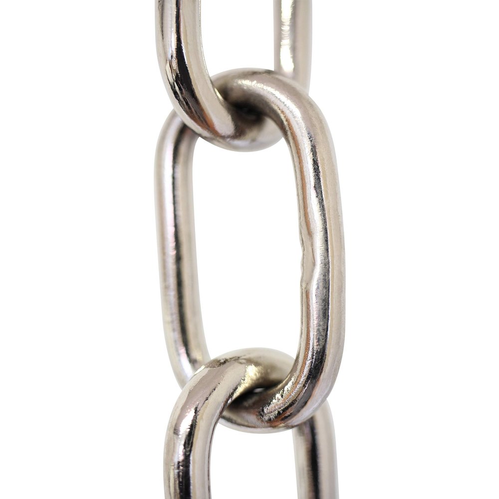 RCH Hardware CH-07W-PN Brass Fixture Chain, 5 Gauge, Polished Nickel