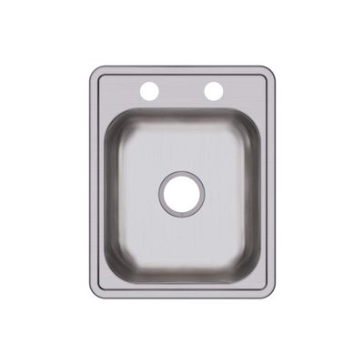 Elkay Dayton D117212 Single Bowl Top Mount Bar Sink, 17 x 21, Stainless Steel