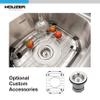 Houzer Hospitality Stainless Steel Bar & Prep Sink: 15 Inch Drop-In Topmount 2-Hole Sink for Bar & Kitchen, Durable & Versatile, Essential for Home & Apartment: 1515-6BS-1 view 2