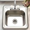 Houzer Hospitality Stainless Steel Bar & Prep Sink: 15 Inch Drop-In Topmount 2-Hole Sink for Bar & Kitchen, Durable & Versatile, Essential for Home & Apartment: 1515-6BS-1 view 4