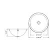 Houzer CRTO-1620-1 Opus Series Conical Topmount Stainless Steel Lavatory Sink with Overflow view 2