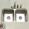 Houzer Eston Stainless Steel Kitchen Sink: 31 Inch Undermount 50/50 Double Bowl Sink, Durable & Versatile, Essential for Home & Apartment: STD-2100-1 view 2
