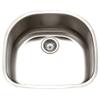 Houzer Eston Stainless Steel Kitchen Sink: 24 Inch Undermount Single D Bowl Sink, Durable and Versatile, Essential for Home and Apartment: STS-1400-1 view 1
