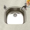 Houzer Eston Stainless Steel Kitchen Sink: 24 Inch Undermount Single D Bowl Sink, Durable and Versatile, Essential for Home and Apartment: STS-1400-1 view 2