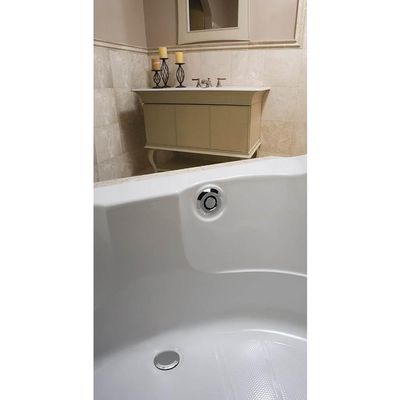 Geberit 151.602.21.1 17-Inch-24-Inch Tub and 27-Inch Cable Push Control Complete Unit, Polished Chrome