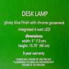 Desk Lamp LED Office Dorm Study School Bedside Bulb Lamps Home Work Modern Light (Blue) view 2