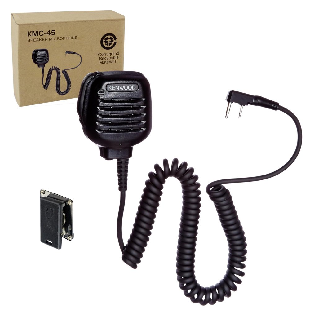 Kenwood KMC-45D Heavy Duty Military Spec Remote Speaker/Microphone w/ 2.5mm Earphone Jack, Dust & Water Resistant ProTalk & NX Series Radios, OEM