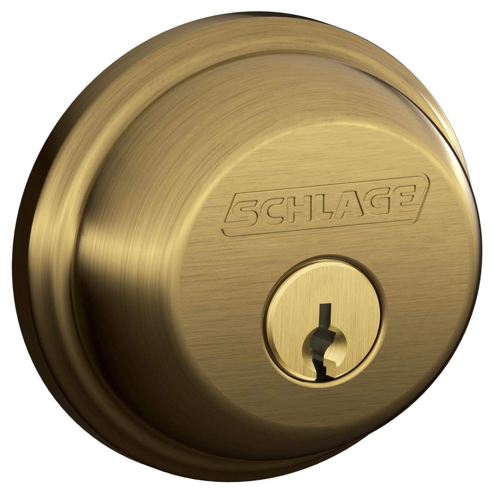 SCHLAGE Lock CO B60NV609 AB Single Cylinder Deadbolt