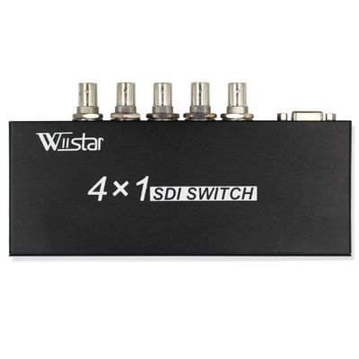 Wiistar 4x1 3Gb/s SDI Switcher with ReClock Technology, Supports SD, HD and 3G-SDI up to 1320 Ft (4 inputs and 1 Output)