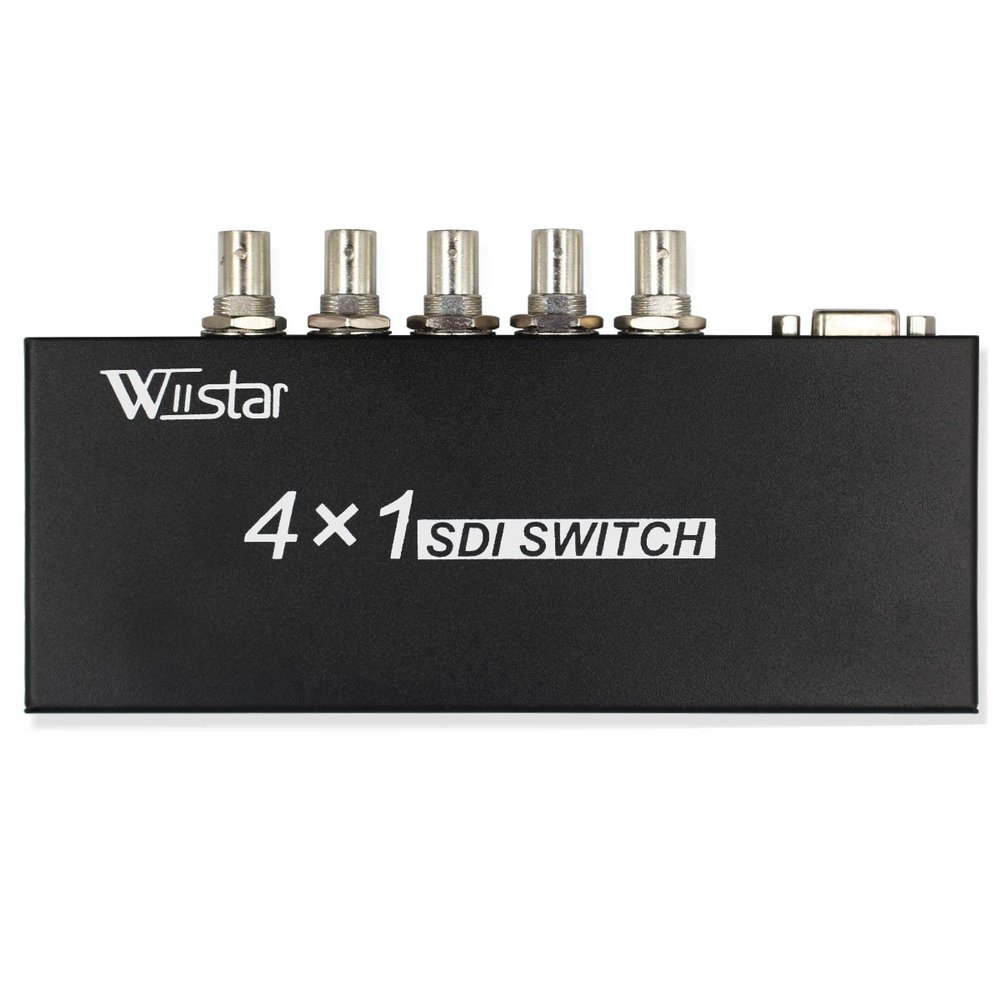 Wiistar 4x1 3Gb/s SDI Switcher with ReClock Technology, Supports SD, HD and 3G-SDI up to 1320 Ft (4 inputs and 1 Output)