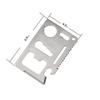 Fliying Fish 11 in 1 Stainless Steel Credit Card Pocket Sized Survival Multi tool 2.76"x1.77" (Silver 3Pack) view 2