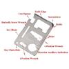 Fliying Fish 11 in 1 Stainless Steel Credit Card Pocket Sized Survival Multi tool 2.76"x1.77" (Silver 3Pack) view 3