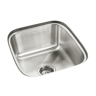 STERLING 11448-NA Springdale 16-inch by 17-1/2-inch Under-mount Single Bowl Bar Sink, Stainless Steel
