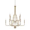 Capital Lighting 419391AD Dawson Classic 2-Tiers Candle Chandelier, 10-Light 600 Total Watts, 38" H x 30" W, Aged Brass view 1