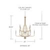 Capital Lighting 419391AD Dawson Classic 2-Tiers Candle Chandelier, 10-Light 600 Total Watts, 38" H x 30" W, Aged Brass view 2