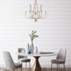 Capital Lighting 419391AD Dawson Classic 2-Tiers Candle Chandelier, 10-Light 600 Total Watts, 38" H x 30" W, Aged Brass view 3