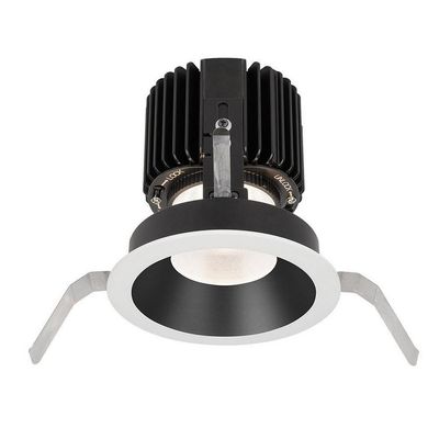 WAC Lighting R4RD1T-F835-BKWT Volta - 5.75" 36W 45 3500K 85CRI 1 LED Round Shallow Regressed Trim with LED Light Engine, Black White Finish with Textured Glass