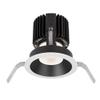 WAC Lighting R4RD1T-F835-BKWT Volta - 5.75" 36W 45 3500K 85CRI 1 LED Round Shallow Regressed Trim with LED Light Engine, Black White Finish with Textured Glass view 2