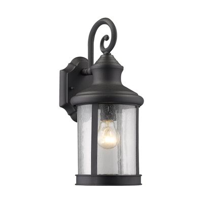 Chloe Galahad Transitional 1 Light Black Outdoor Wall Sconce 16" Height