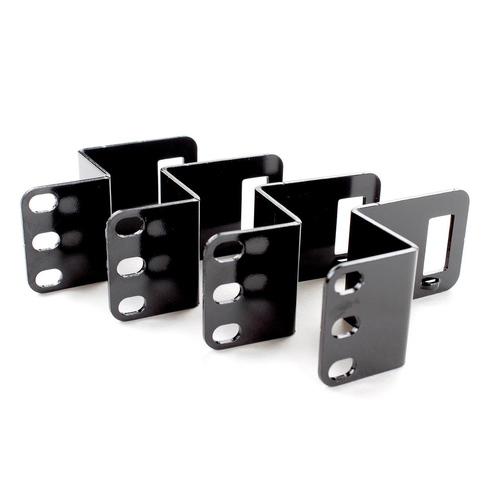 Panduit WMPVCBE Vertical Cable Management Bracket Kit, Black, 4-Piece, Black