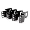 Panduit WMPVCBE Vertical Cable Management Bracket Kit, Black, 4-Piece, Black view 1