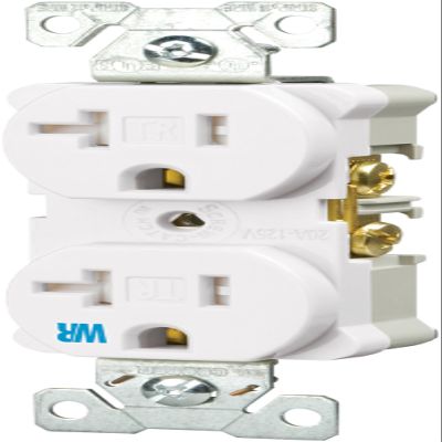 Eaton TWRBR20WBXSP 20-Amp Commercial Grade Tamper and Weather Resistant Duplex Receptacle, White