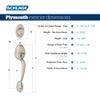 Schlage F60 ADD 622 PLY Addison Front Entry Handleset with Plymouth Knob, Deadbolt Keyed 1 Side, Matte Black view 3