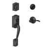 SCHLAGE Camelot Single Cylinder Handleset and Left Hand Accent Lever, Matte Black (F60 CAM 622 Acc LH) view 1