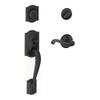 SCHLAGE Camelot Single Cylinder Handleset and Right Hand Flair Lever, Aged Bronze (F60 CAM 716 FLA RH) view 1