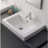 Scarabeo 8025/A-Three Hole-637509855000 Drop-In Porcelain Ceramic Sink, White view 1