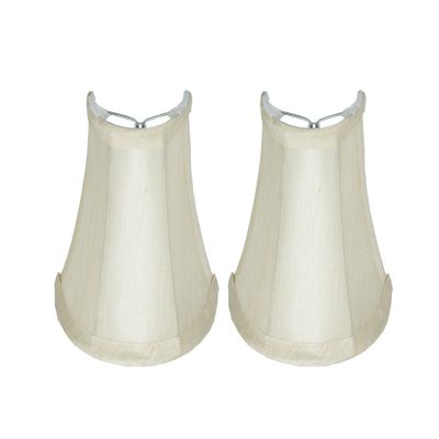 Urbanest Set of 2, 3x5x5" Clip-on Wall Sconce Half Shade, Cream