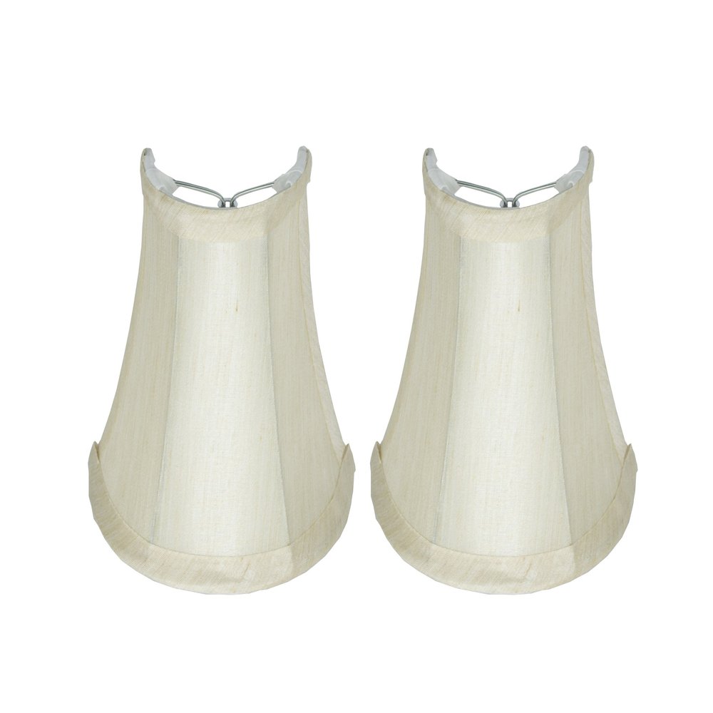 Urbanest Set of 2, 3x5x5" Clip-on Wall Sconce Half Shade, Cream