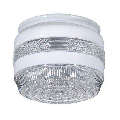 B&P Lamp MEDIUM Disk Shaped Porch and Utility Room Glass Shade (8 3/8")