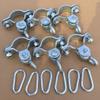 swingsetaccessories.com Heavy Duty 2 3/8" Stamped Steel Galvanized Pipe Hangers (Set of 6) - Pipe Supports - Kid view 1